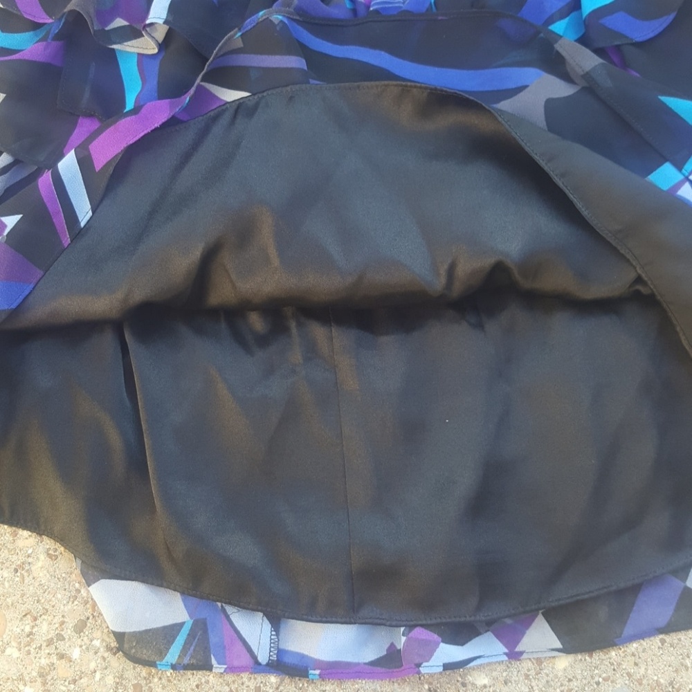 Express Design Studio Black Ruffle Layer Skirt 00 - image 4